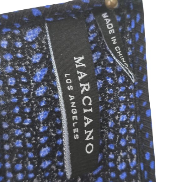 Marciano Blue Pinstriped Halter-neck Jumpsuit Deep V-neck Pockets Size Small - Picture 7 of 9